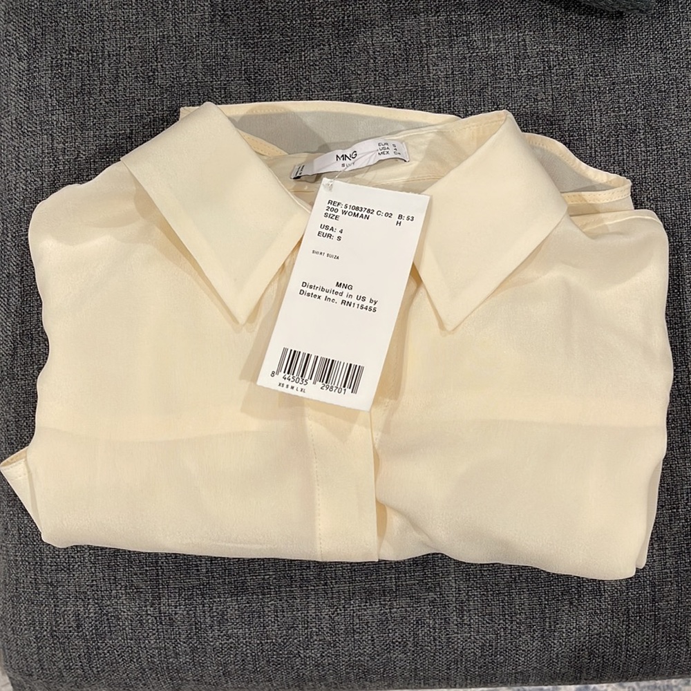 NWT Mango Silk Shirt - Picture 3 of 3